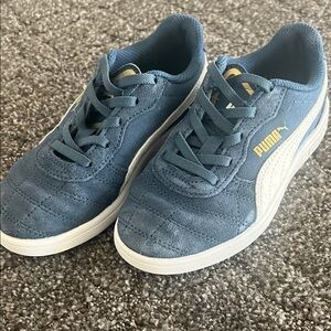 Puma Kids Navy and White Sneakers